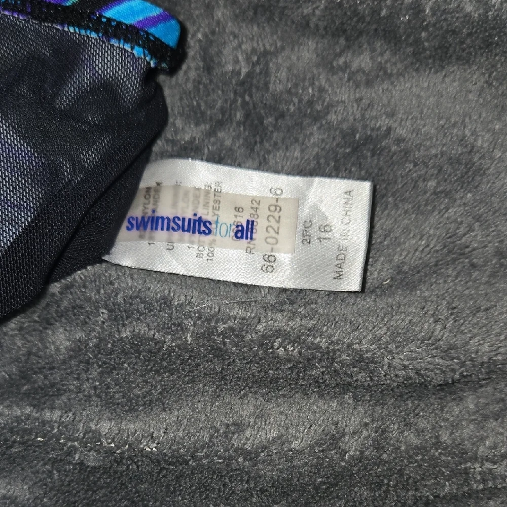 Swimsuits For All Multicolor Striped One Piece - Picture 2 of 8